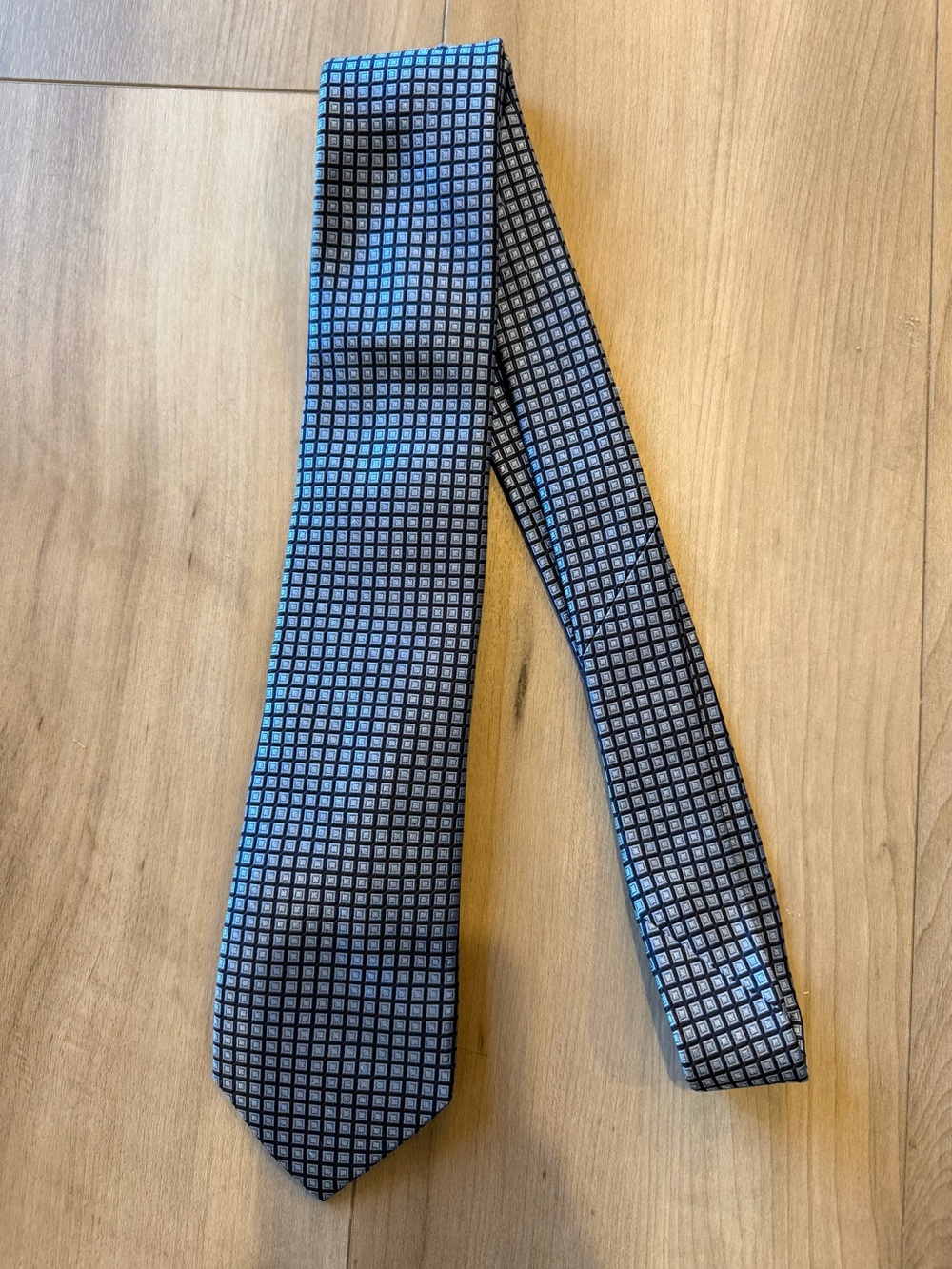 Michael Kors Men's Blue Micro-Check Tie